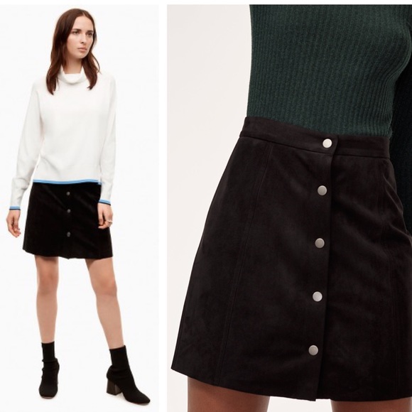 Aritzia Dresses & Skirts - WILFRED FREE - Suede Centinela Skirt blk, 6
